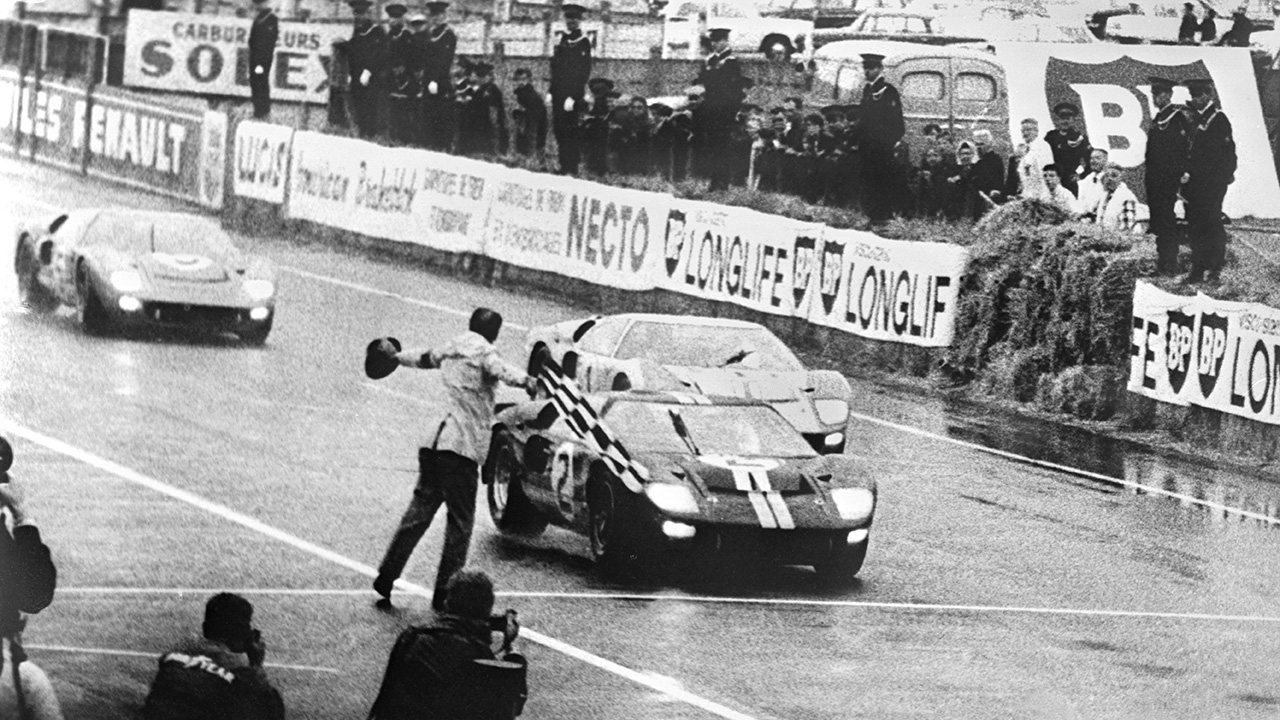 The Ford GT40 at Le Mans in 1966