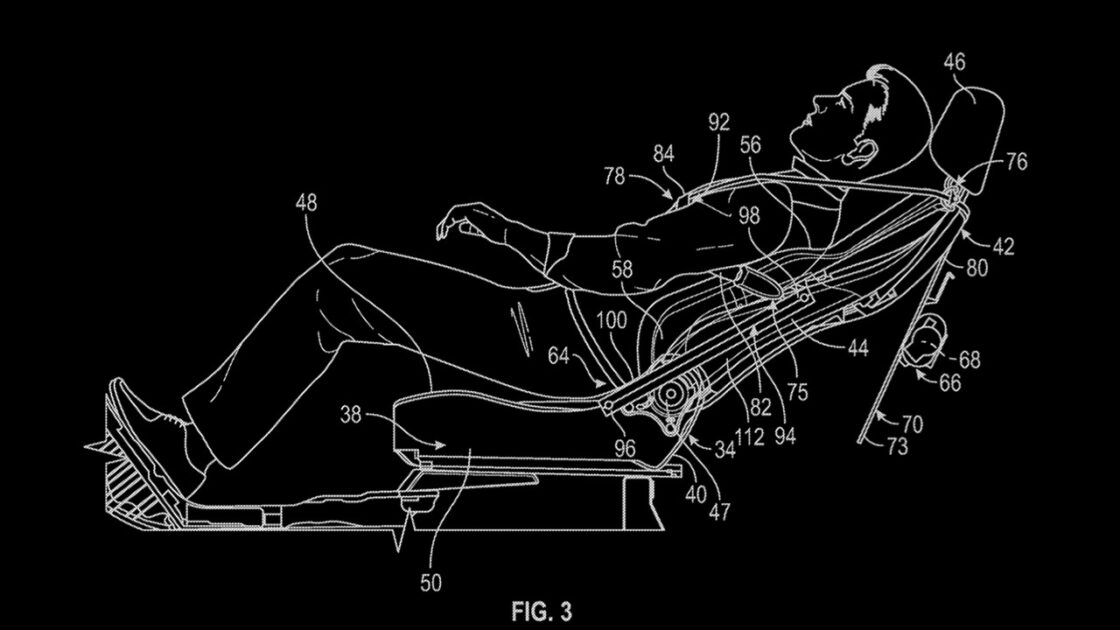 GM seatbelt patent drawing