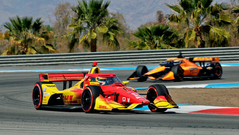 Alex Palou leads Pato O'Ward at the Thermal Club