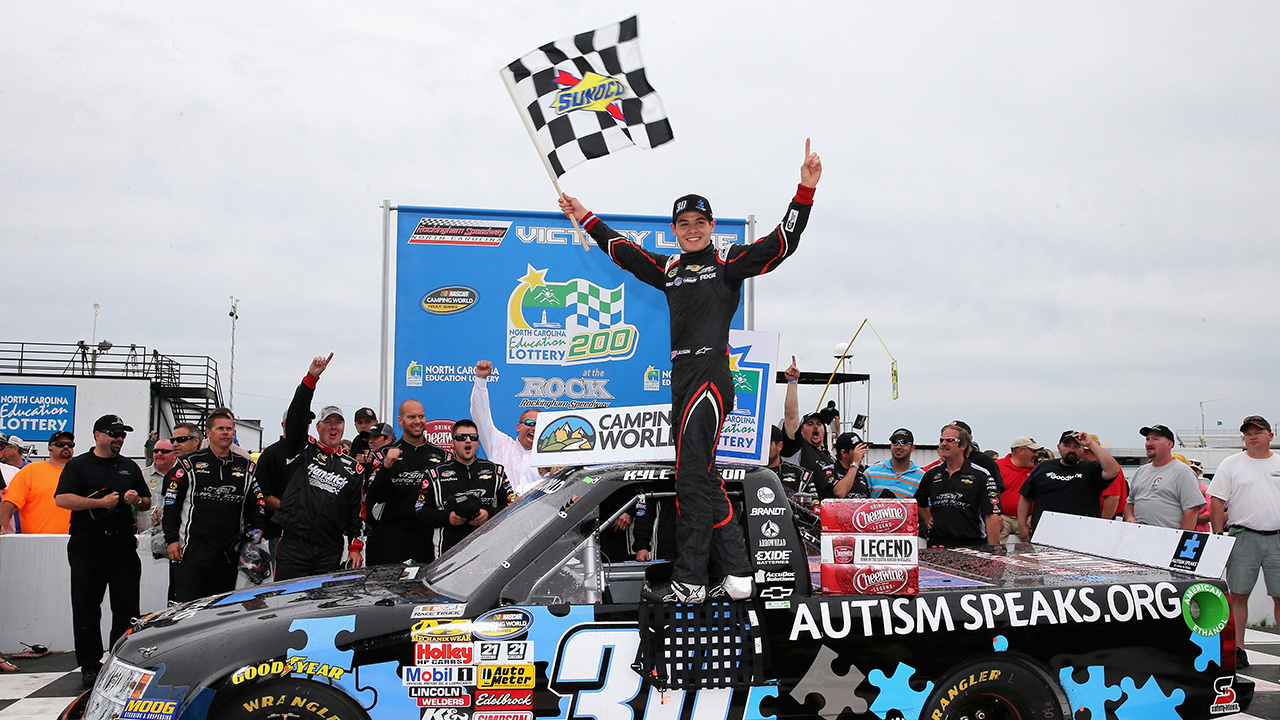 Kyle Larson at Rockingham Speedway