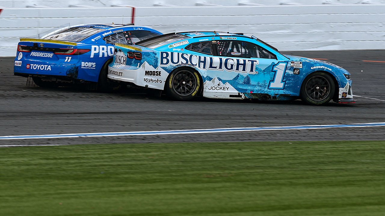 Ross Chastain and Denny Hamlin at the Charlotte Roval