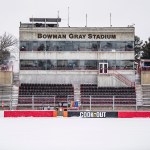 Bowman Gray Stadium in the snow