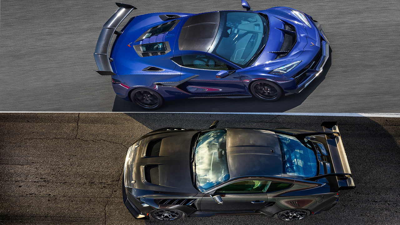 Corvette ZR1 and Mustang GTD