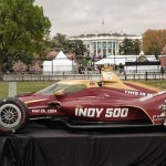 An IndyCar in front of the White House