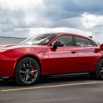 Dodge Charger Daytona at a Tesla Supercharger