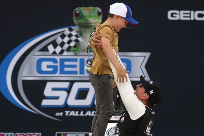 Brexton and Kyle Busch