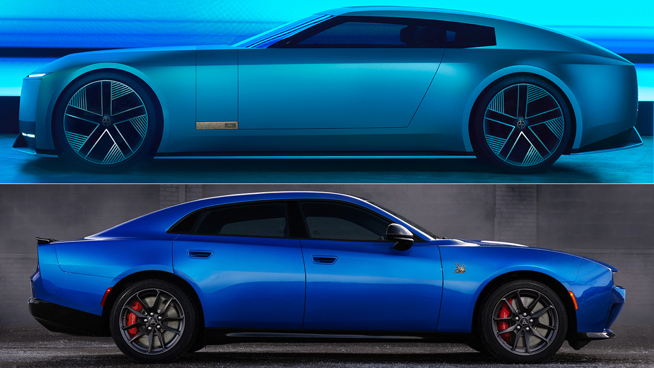 Jaguar Type 01 and Dodge Charger