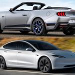 The Ford Mustang Convertible and Tesla Model 3