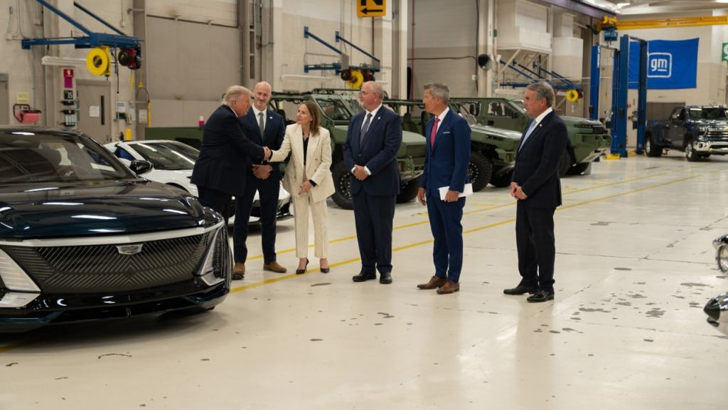 Trump visiting GM