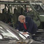 Donald Trump Signing a Corvette