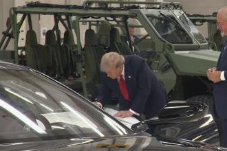 Donald Trump Signing a Corvette
