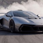 The Rezvani Beast X doing a burnout