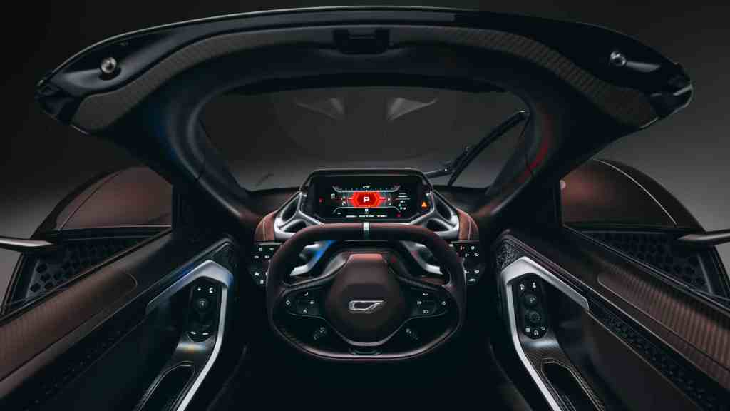 The Czinger 21C Spyder's cabin.