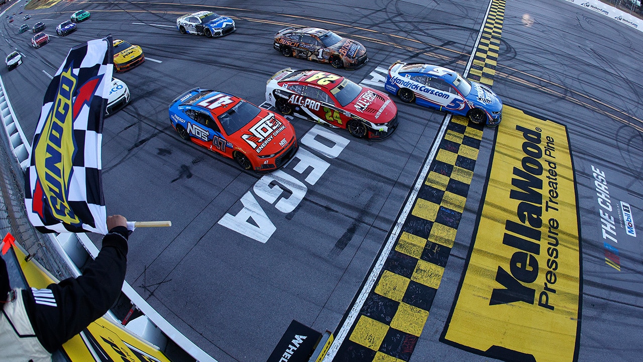 Kyle Larson Finally Wins At Talladega After Joey Logano Flips Late - American Cars And Racing
